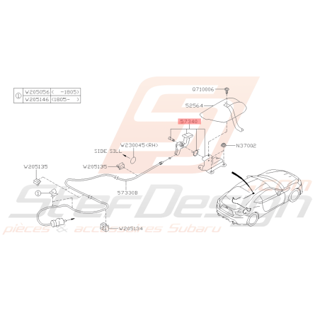 Support de Poulie Origine Subaru BRZ 2013 - 201940750
