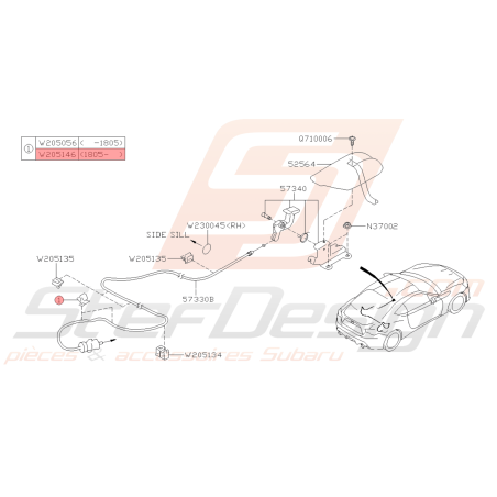 Agrafe Origine Subaru BRZ 06/2018 - 201940756