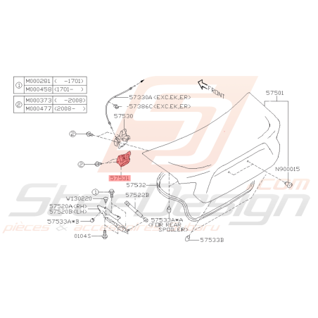 Gâche de Coffre (Sans Becquet) Origine Subaru BRZ 2013 - 201940761