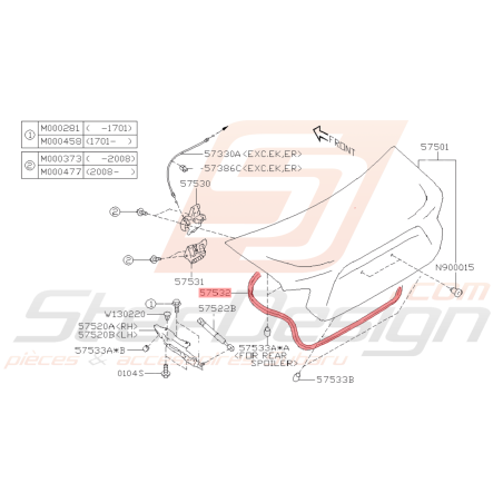 Joint de Coffre Origine Subaru BRZ 2013 - 201940763