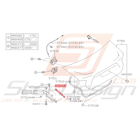Vérin de Coffre Origine Subaru BRZ 2013 - 201640768