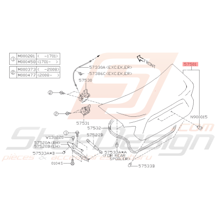 Malle de Coffre (Non percé pour Becquet) Origine Subaru BRZ 2013 - 201940773