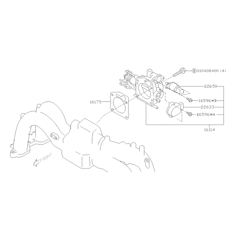 Schéma de Porte Papillon Origine Subaru Forester Turbo 97-08/0040807