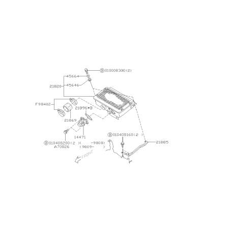 Schéma Échangeur Origine Subaru Forester Turbo 97-08/200040814