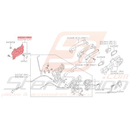 Poignée de Porte Intérieure Origine Subaru BRZ 2013 - 201940857