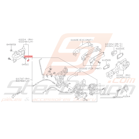 Cache vis poignée de porte avant / arrière Origine Subaru WRX STI 01-14 BRZ 13-1940859