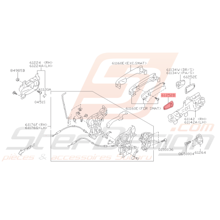 Entretoise de Poignée Extérieur Origine Subaru BRZ 2013 - 201940871