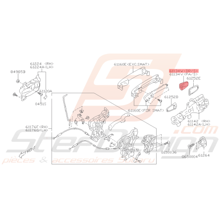 Couvercle de Poignée Extérieur Origine Subaru BRZ 2013 - 201940873