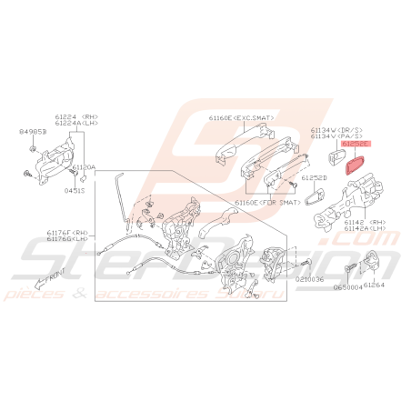 Entretoise de Poignée Extérieur Origine Subaru BRZ 2013 - 201940876