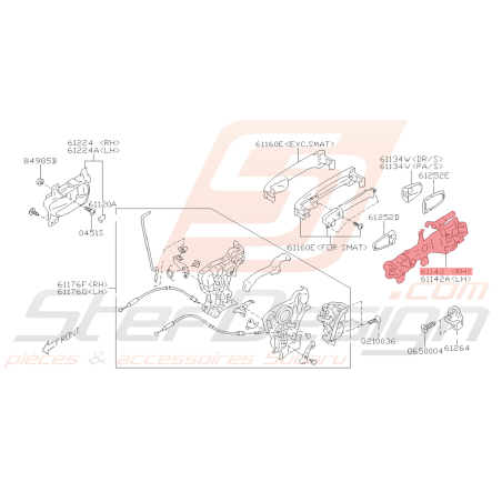Armature de Poignée Extérieur Origine Subaru BRZ 2013 - 201940878