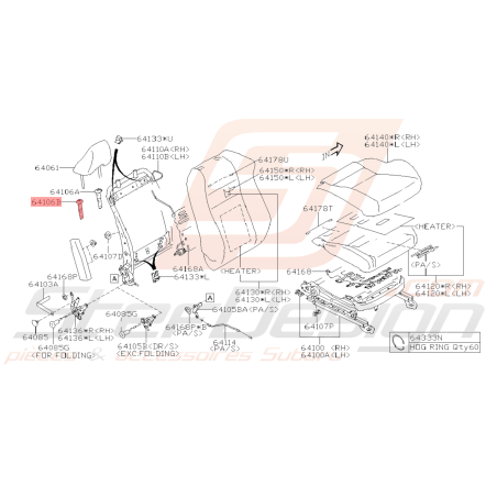 Manchon Libre Appuie-tête Origine Subaru BRZ 2013 - 201940895