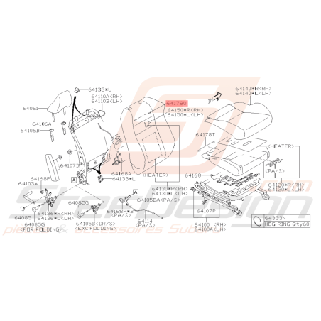 Fil Raccordement de Siège Origine Subaru BRZ 2013 - 201940926