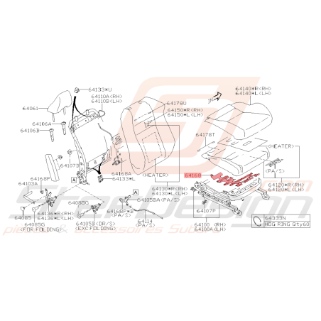 Ressort de Siège Avant Origine Subaru BRZ 2013 - 201940931