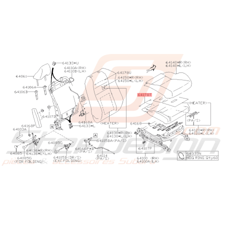Fil Raccordement de Siège Origine Subaru BRZ 2013 - 201940935