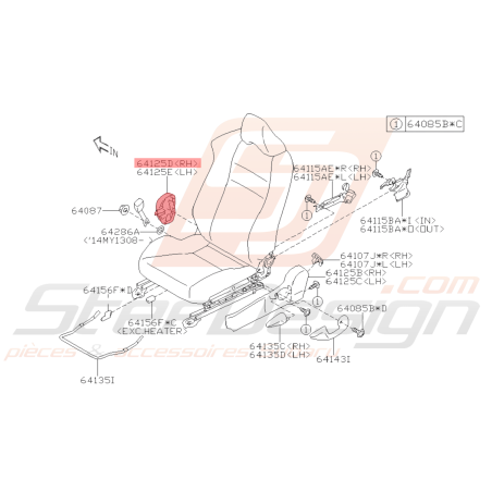 Cache de Charnière Intérieur Origine Subaru BRZ 2013 - 201940943