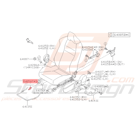 Protecteur de Coussin Siège Avant Origine Subaru BRZ 2013 - 201940947