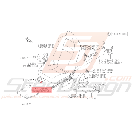 Protecteur de Coussin Siège Avant Origine Subaru BRZ 2013 - 201940949