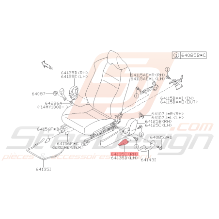 Levier de Réglage de Siège Origine Subaru BRZ 2013 - 09/201440951