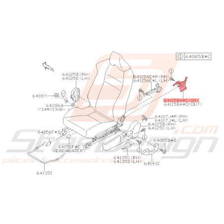 Couvercle de Châssis Siège Origine Subaru BRZ 2013 - 201940963