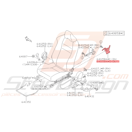 Couvercle de Châssis Siège Origine Subaru BRZ 2013 - 201940965