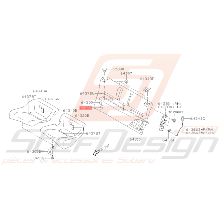 Coussin Banquette Arrière Origine Subaru BRZ 2013 - 201940986