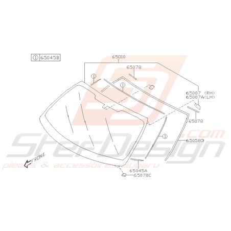 Schéma Pare-Brise Avant Origine Subaru BRZ 2013 - 201941006