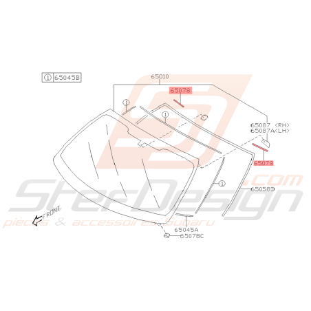 Joint de Pare-brise Avant Origine Subaru BRZ 2013 - 201941010