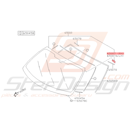 Butée de Pare-Brise Origine Subaru BRZ 2013 - 201941011