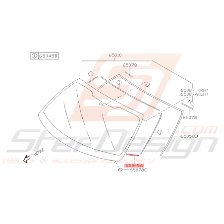 Joint de Pare-Brise Inférieur Origine Subaru BRZ 2013 - 201941013