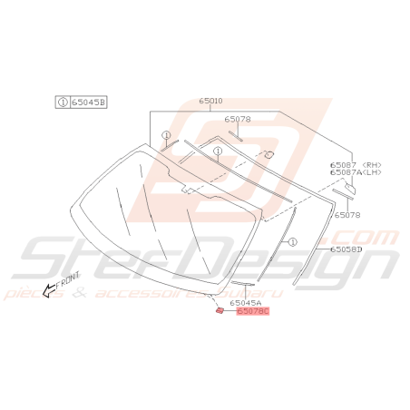 Joint de Pare-Brise Origine Subaru BRZ 2013 - 201941015