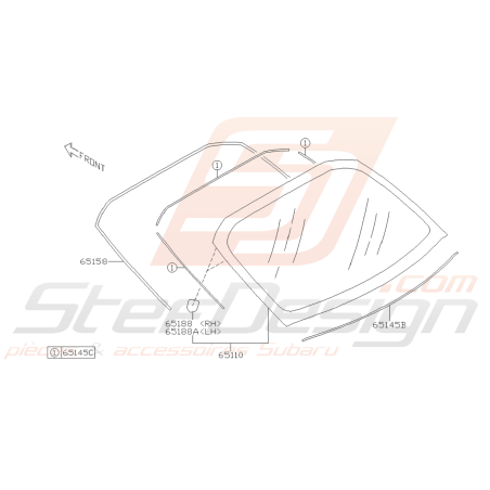 Schéma Pare-Brise Arrière Origine Subaru BRZ 2013 - 201941017
