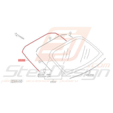 Moulure Lunette Arrière Origine Subaru BRZ 2013 - 201941018