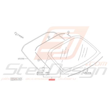 Lunette Arrière Origine Subaru BRZ 2013 - 201941021