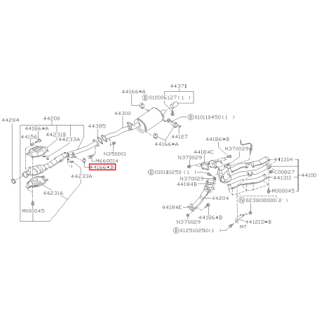 Silent Bloc d'échappement Origine Subaru Forester Turbo 97-02/05-0741031
