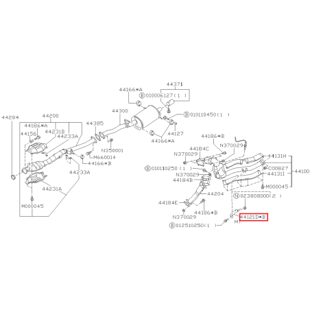 Support d'échappement Origine Subaru Forester Turbo 97-02/05-0741033