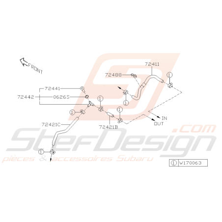 Schéma Système de Chauffage (Tuyau) Origine Subaru BRZ 2013 - 201941106