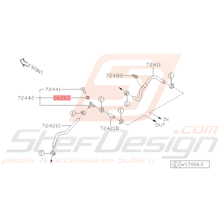 Joint torique de vis de purge de chauffage SUBARU WRX 2008 Diesel BRZ 2013 - 201941108