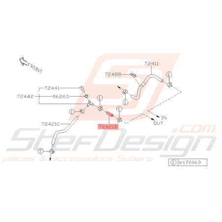 Durite de Sortie de Chauffage Origine Subaru BRZ 2013 - 201941110