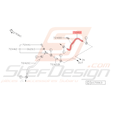 Durite d'entrée de Radiateur Origine Subaru BRZ 2013 - 201941114
