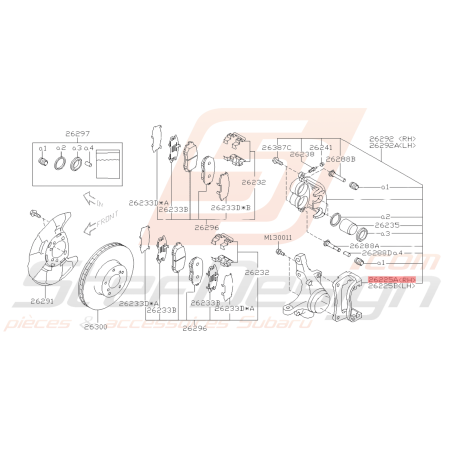 Support Disque de Frein Origine Subaru LEGACY 200541116