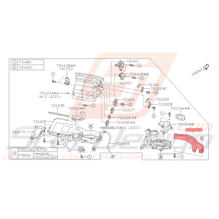 Conduit Origine Subaru BRZ 2013 - 201941136