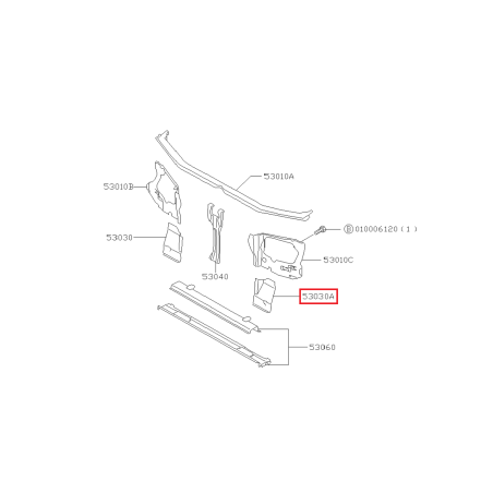 Doublure de Radiateur Origine Subaru Forester Turbo 97-0241154
