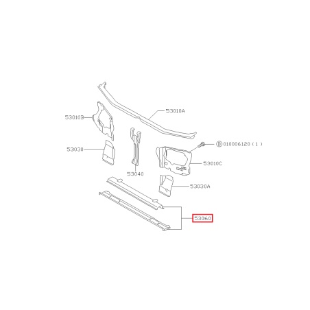 Traverse Inférieure de Radiateur Origine Subaru Forester Turbo 97-0241156