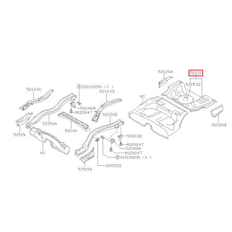 Plancher de Roue de Secours Origine Subaru Forester Turbo 97-0241162