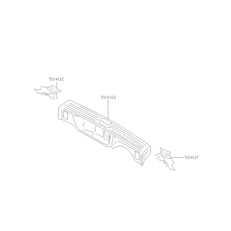 Schéma de Jupe Arrière Origine Subaru Forester Turbo 97-0241164
