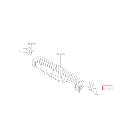 Jupe Intérieure Arrière Origine Subaru Forester Turbo 97-0241166