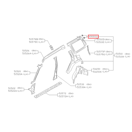Écrou de Sertissage Origine Subaru Forester Turbo41176