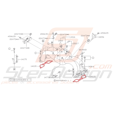 Joint d'Admission Origine Subaru GT 1997 Atmo41330