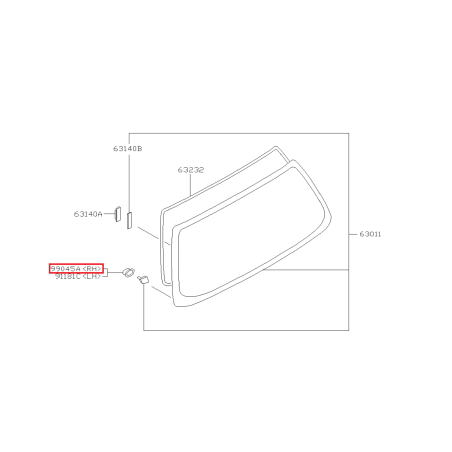 Capuchon d'Agrafe Origine Subaru Forester Turbo 97-0241345