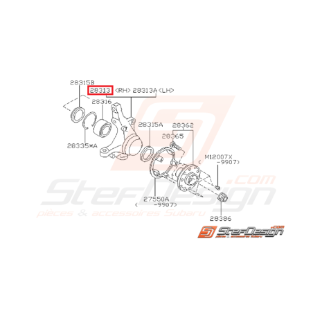 Porte Moyeu Avant Droit et Gauche Adaptable Subaru GT WRX STI FORESTER41367